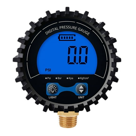Tire Pressure Gauge Digital Tire Tester Display Air Pressure Manometer Quick Connect Coupler Thread 1/4,1 x Tire pressure gauge,Blue