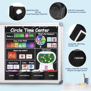 NMOWYBPY Circle Time Center Pocket Chart, 40x40 Inch Educational Learning Calendar for Classroom Wall Decor Homeschool