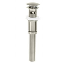 Westbrass Push-Down Bathroom Sink Drain Assembly with Overflow Holes - Fully Finished, Polished Nickel