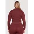 thumbnail image 4 of Women's Plus Size Acid Wash Zip Front Track Jacket, 4 of 4