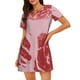 thumbnail image 1 of Fotbe Striped Meat Bata de Dormir para Mujer con Estampado, Camisón de Algodón de Manga Corta, Ropa de Dormir Casual, 1 of 6