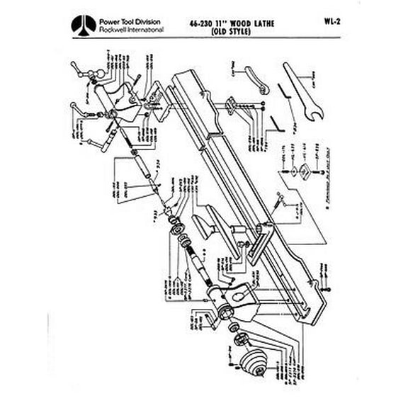 Instruction Manual ONLY for Delta Rockwell 46-230 11" Wood Lathe Old Style Instructions REPRINT