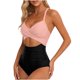 thumbnail image 1 of Traje de baño de una pieza para mujer, moda de primavera para mujer, conservador, color sólido, estilo falda, conjunto de traje de baño con abertura, traje de baño de moda de playa para mujer, trajes, 1 of 2