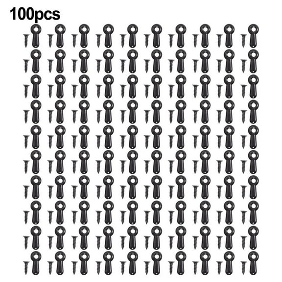 100 Pcs Black Picture Framing Parts Photo Frame Turn Button Hardwares Back Clip for Indoor Picture Frame