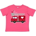 thumbnail image 3 of Inktastic Valentine's Day Red Firetruck with Pink Hearts Boys or Girls Toddler T-Shirt, 3 of 5