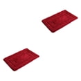 thumbnail image 4 of Yuarrent Alfombra de baño de poliéster con agarre fuerte para pisar y proteger el piso de forma segura, lavable a máquina, color rojo, 40 x Rojo 40x60CM 2Conjunto, 4 of 6