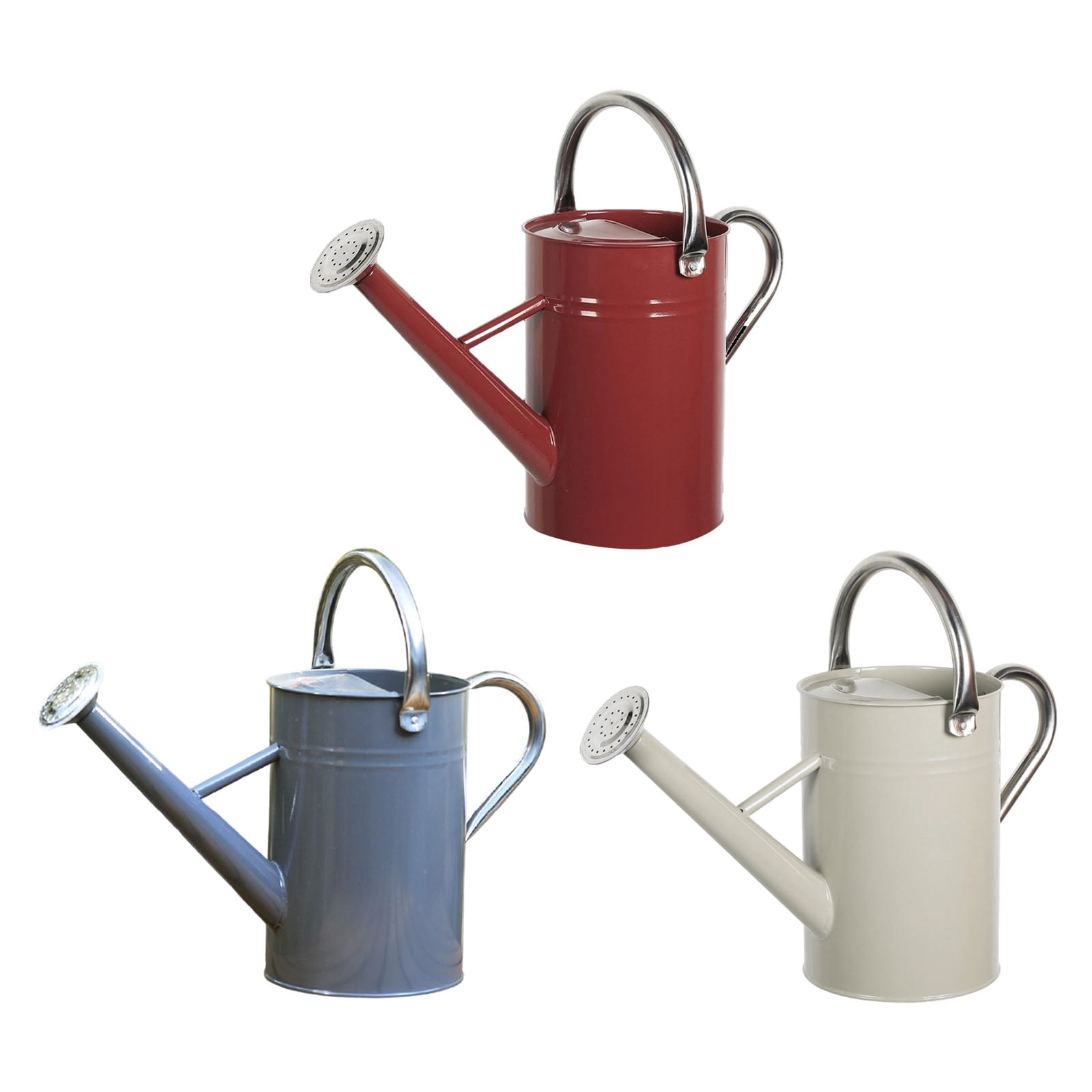 Industrial 5L Capacity Metal Watering Can Heavy Gauges Iron Comfortable Angled Spout Garden Irrigation Solution