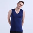 thumbnail image 2 of Men's Cool Dry Compression Sleeveless Tank Top Seamless Ice Silk Vest, Sports Running Basketball Workout Base Layer, 2 of 10