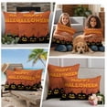 thumbnail image 5 of Orange Black Halloween Outdoor Waterproof Pillow Covers, Pumpkins Web Decorative Rectangle Throw Pillowcase Sofa Cushion Sham for Patio/Couch/Chair, 20"x12" 2 Pack, 5 of 8