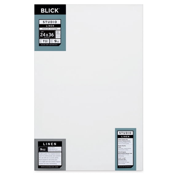 Blick Studio Linen Stretched Canvas - 24" x 36", Gallery 1-1/2" Profile
