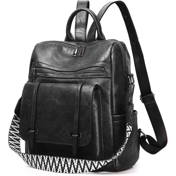 Kwuty Backpack Purse for Women Fashion Ladies Womens Backpack PU Leather Convertible Travel Shoulder Bags Handbag Brown