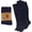 6 Pairs Navy, variant on Diamond Star Diabetic Over the Calf, Non-binding Premium Cushion Cotton Knee High Comfortable Socks for Men (White - 6 Pairs, Sock Size 9-11)