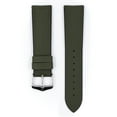 thumbnail image 2 of Hirsch Arne Leather Watch Strap - Green - L - 22mm - Silver Buckle - Natural Rubber, 2 of 9