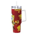 thumbnail image 1 of Pofeuu SpongeBob SquarePants Tasse à Glace en Acier Inoxydable 40OZ avec Poignée et Paille pour Plage/voyage, 1 of 8