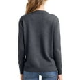 thumbnail image 4 of Wutalume Women's Solid Color Long Sleeve Mid Length Cardigan Top Jacket, Lightweight Open Front Layer, Versatile Cover Up for Indoor and Outdoor,Dark Gray 2XL, 4 of 7
