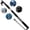 black, variant on 4-Piece Blue Stainless Steel Set with Black TPR Handles,Boat Hooks for Docking,Telescoping Boat Hook,Sturdy and Lightweight Push Pole