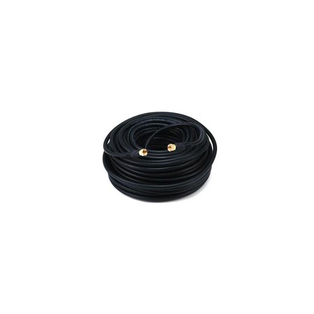 UPC: 0844660030355 | Monoprice 100  CL2 Quad Shielded RG6 F Type 18AWG Coaxial Cable Black 103035