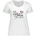 thumbnail image 3 of Inktastic Well Bless Your Heart with Floral Print Women's Plus Size T-Shirt, 3 of 5