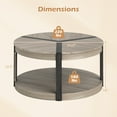 thumbnail image 3 of Gymax 34.5'' Rubber Wood Center Table w/Spacious Tabletop & Storage Shelf Modern, 3 of 10