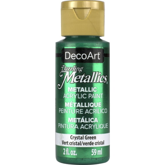 DecoArt Dazzling Metallics Acrylic Color, 2 oz., Crystal Green