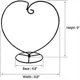 thumbnail image 4 of Paquete de 2 soportes de exhibición de adornos en forma de corazón, de hierro, para terrarios de cristal colgantes (corazón), 4 of 5