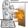 thumbnail image 5 of cixuoa Tropical Cactus Animal Lama Print Kitchen 7.2"X11" Oven Mitts and Pot Holders Sets, Safe for Baking,Cooking, BBQ, 5 of 6