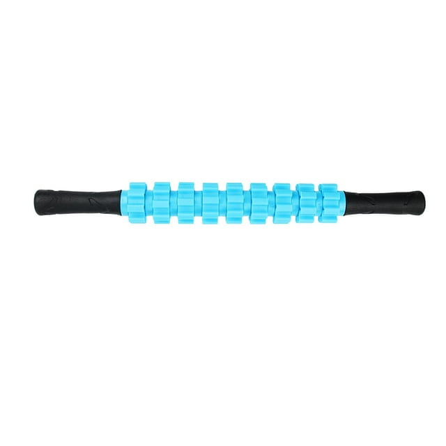 Rodillo de masaje de 18,7 pulgadas para pantorrillas, muslos, cintura y abdomen. Azul