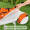 thumbnail image 5 of Happy Halloween Round Tablecloth with Elastic Edge Waterproof Spillproof Pumpkin Skull Bat Spider Table Covers Tablecloth for Halloween Party Decorations Favors (52in), 5 of 7