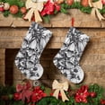 thumbnail image 6 of Lsque Monochrome Botanical Illustration Pattern 18 Inch Christmas Stockings, Festive Holiday Stocking for Christmas Decorations Holiday Decor, 6 of 7