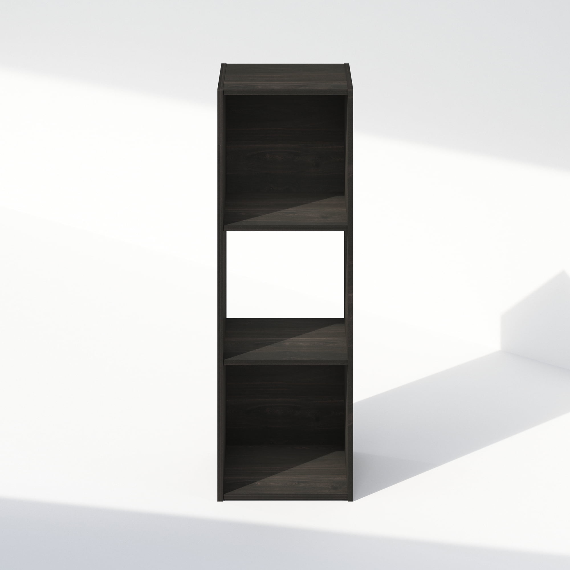 Furinno PELLI CUBIC Storage Cabinet in Bookcase in Bookshelf in 3-Cube Espresso