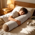 thumbnail image 4 of Body Pillow Side Sleeper Long Segmented Support Cushion Soft Removable Cover Washable for Bed Couch Sofa Leg Back Sleeping Home Decor, 4 of 6