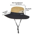 thumbnail image 2 of Foldable Buckle Hat for Women Sun Hat Outdoor UV Protection Wide Brim Ponytail Cap Packable Summer Beach Hat Adjustable Floppy Hat for Fishing Hiking Gardening [Khaki], 2 of 7