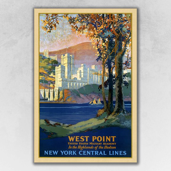 homeroots home decor 394362 16" x 24" West Point New York c1920s Vintage Travel Poster Wall Art