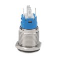 thumbnail image 1 of Botón de reinicio automático de acero inoxidable, 16 mm, 12 V, interruptor redondo impermeable (plateado), 1 of 8