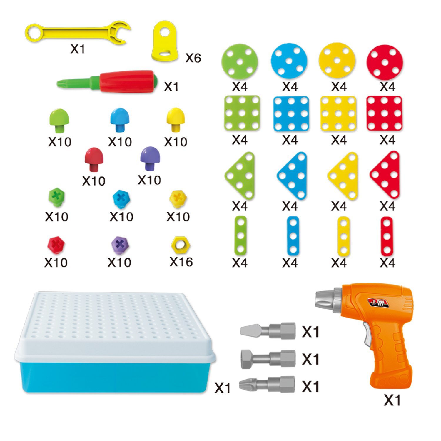 Educational Design and Drill toy Building toys set - 193 Pcs with board game STEM Learning Construction creative playset for 3, 4, 5+ Year Old Boys & Girls Best Toy Gift for Kids Ages 3yr – 6yr & up - image 5 of 7