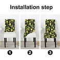 thumbnail image 3 of Lemon Dining Room Chair Covers Set of 4 Seamless Floral Pattern Lemon Fruits Background Parson Chair Slipcover Removable Washable Chair Protector, 3 of 4
