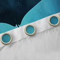 thumbnail image 4 of Feelyou Dream Spotted Stingray Curtains Pack of 2 (42x84 Each) for Men Boys, Sea Marine Animal Curtains Blackout, Teal Blue, 4 of 6