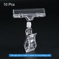 thumbnail image 3 of Unique Bargains 110mm Length Adjustable Rotating Sign Clip Fit 8mm Tag, Clear, 10 Pack, 3 of 5