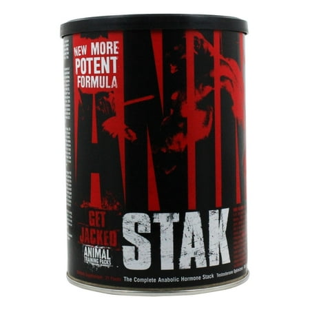 Universal Nutrition Animal Stak Pack Test Booster + Anabolic Gainer Supplement, 21 Ct