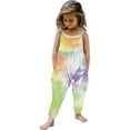 thumbnail image 2 of ShomPort Baby Girl Jumpsuit Sleeveless Strap Romper Pant with Pockets Kids Summer Colorful Outfit Clothes, 2 of 5
