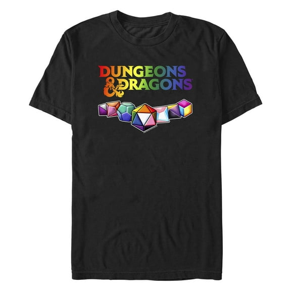 Men's Dungeons & Dragons LGBTQIA  Pride Logo  Graphic T-Shirt