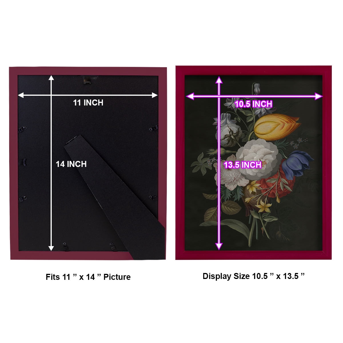 Dramatic Bouquet III -Framed Print w/glass-Cherry Red