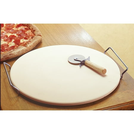 Goodcook Round Pizza Baking Stone Metal Rack 2 Piece Com Goodcook Round Pizza Baking Stone Metal, 18 Inch Round Pizza Stone