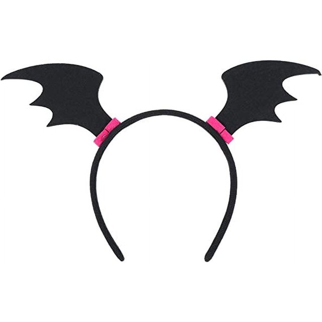 Diadema de ala de murciélago, diadema de tela, vestido de murciélago con alas, banda para la cabeza para fiesta de Halloween, disfraz de Cosplay