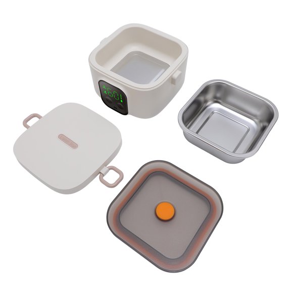 Intelligent Constant Temperature Bowl 500ml 7 Gears Timer Fast Heating Insulated Stainless Steel Electric Lunch Container