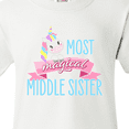 thumbnail image 4 of Inktastic Most Magical Middle Sister- Cute Unicorn Youth T-Shirt, 4 of 5