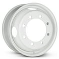 thumbnail image 2 of For 2019-2025 Chevrolet Silverado 5500 19.5 Inch Powder-Coated White Steel - Genuine OEM Rim - Road Ready Truck Wheel, 2 of 9