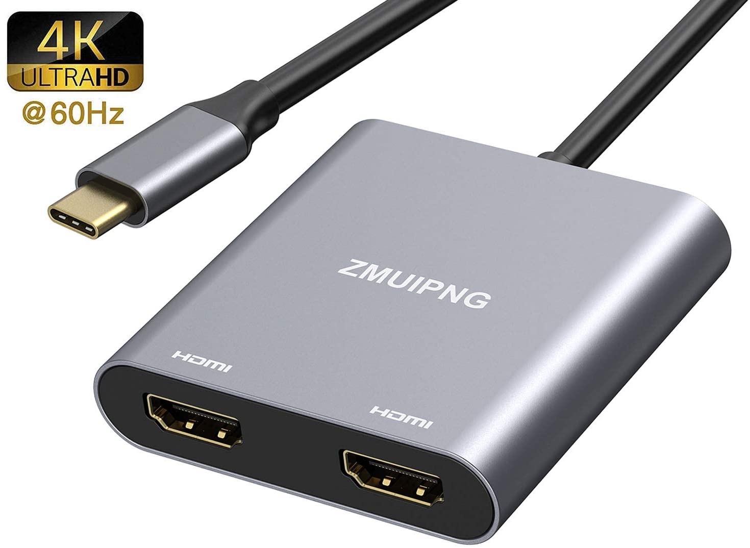 USB C to Dual HDMI Adapter 4K 60hz,Type C to HDMI Converter for MacBook/MacBook Pro 2020/2019