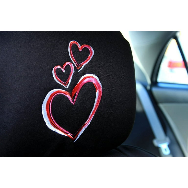 Pink Hearts Car Seat Cover