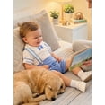 thumbnail image 6 of BemeyourBBs Newborn Baby Boys Mothers Day Mama's Boy Outfits Infant Baby Boy Baptism Gentleman Outfit Letter Embroidered Collared Short Sleeve Shirt Romper Bowtie and Suspender Shorts 2 Pcs Set, 6 of 9